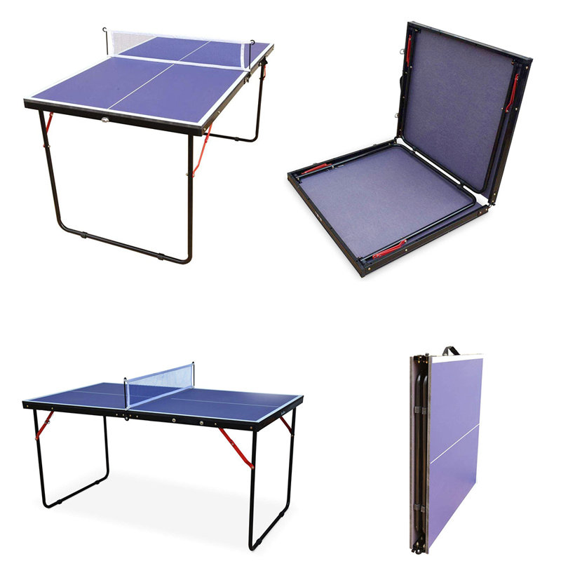 iYofe Sports Table Tennis Table Foldable & Portable Ping Pong Table Set with Net & 2 Ping Pong